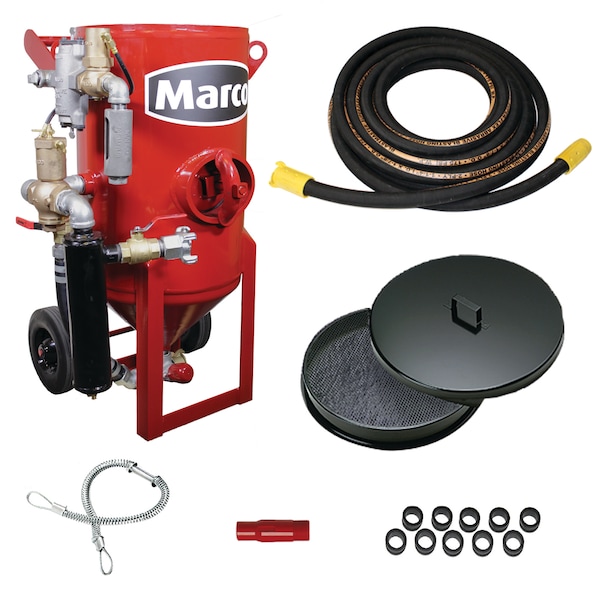 3.5 Cu. Ft M-Series Blast Pot, Hose & Nozzle Package
